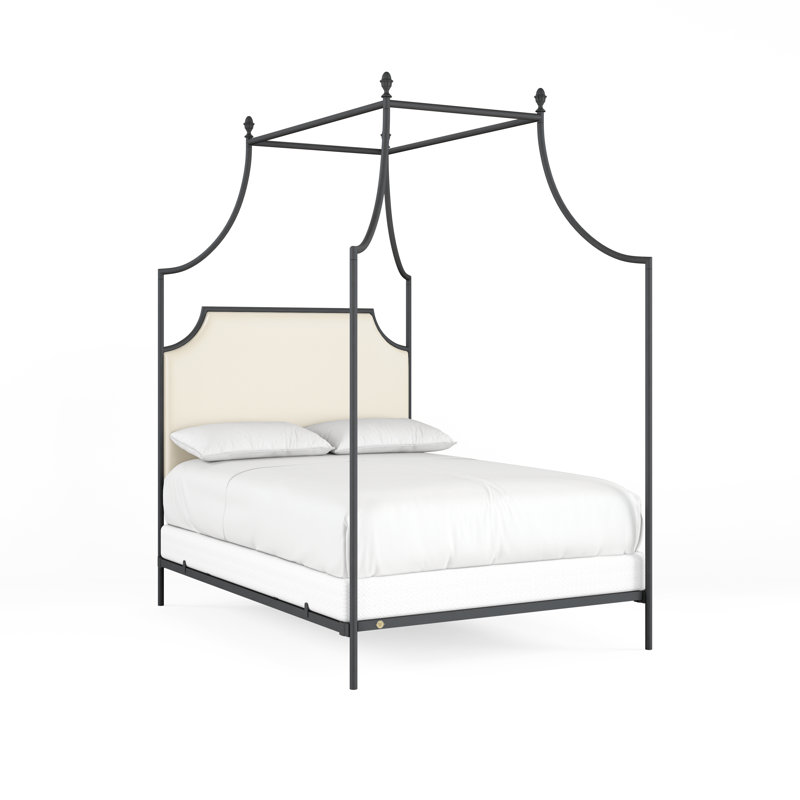 Lit à baldaquin 337 Flying Arch | Auvent complet, Grand lit, Noir mat / beige