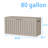 80 Gallon Wood-grain Style Lockable Deck Box, Water Resistant Resin-124941369