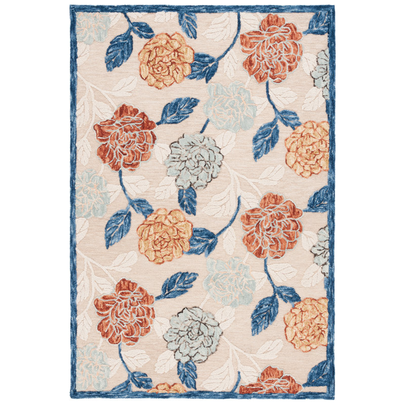 Tapis floral en laine Palash, Rectangle 5 pi x 8 pi