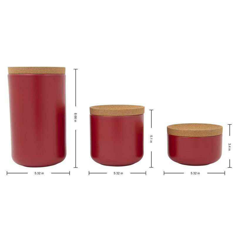 Ensemble de 3 pots en céramique Kamenstein, Red