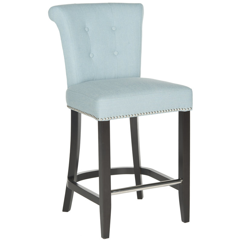 Tabouret de bar et de comptoir Arlease, Bleu ciel, Tabouret de comptoir (siège d'une hauteur de 25,7