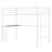 Twin Metal Loft Bed With Desk, Ladder And Guardrails-101953816