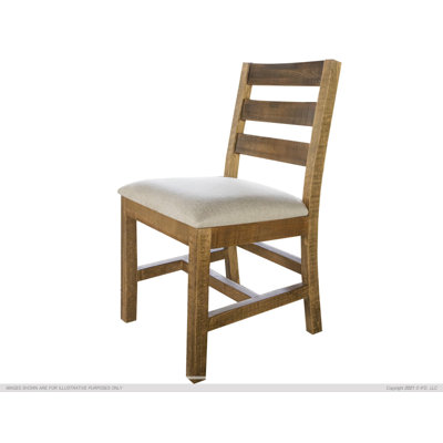 Chaise rembourrée en bois massif Lener