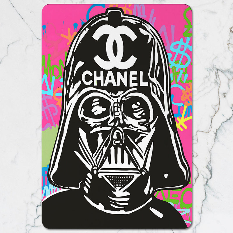 Chanel Darth Vader Graffiti Placemats And Coasters Set Designer Artwork Collection Limited Edition