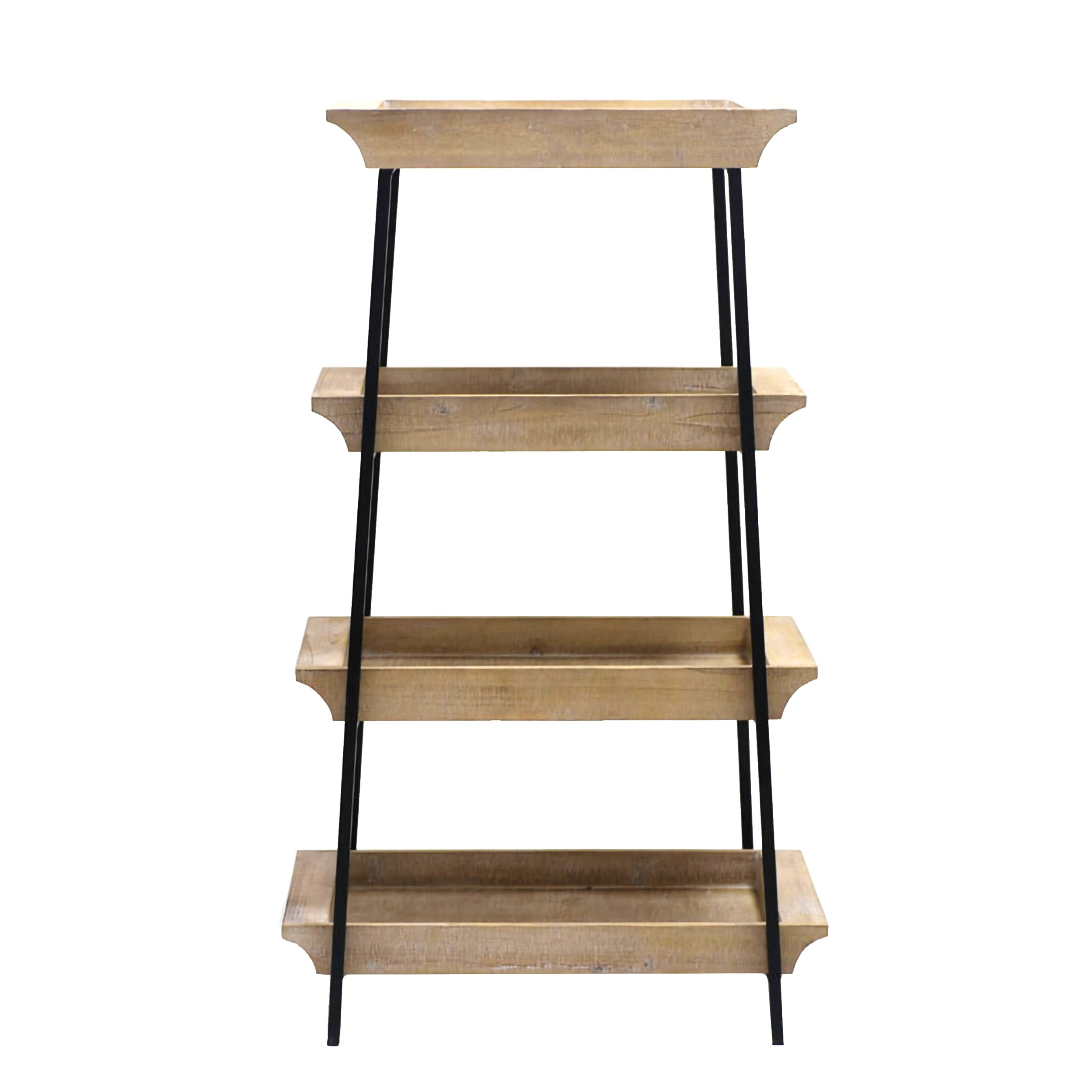 Williston Forge VIP Metal 47.05 in. Brown 4 Tiered Rack with Shelf ...