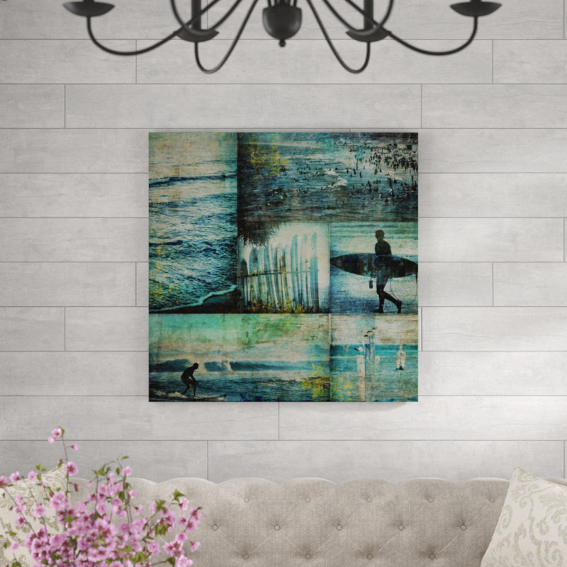 «Summer Beach I» par Sofia Fox - impression, H 24 po x l 24 po x P 1,5 po, Extérieur