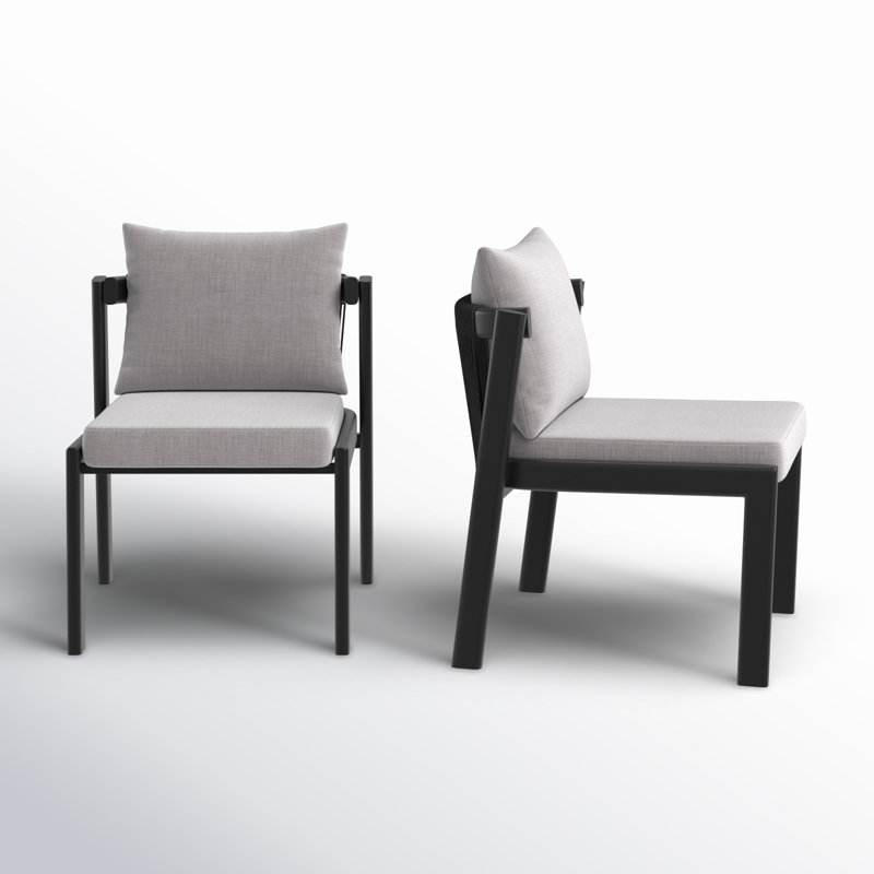 Haymark Metal Outdoor Dining Side Chair with Cushion