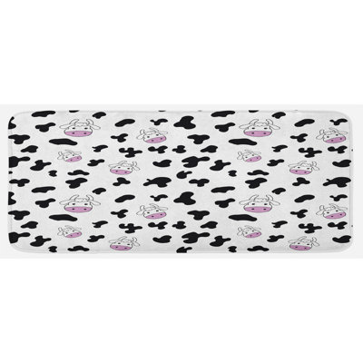 Tapis de cuisine à motif de peau de vache