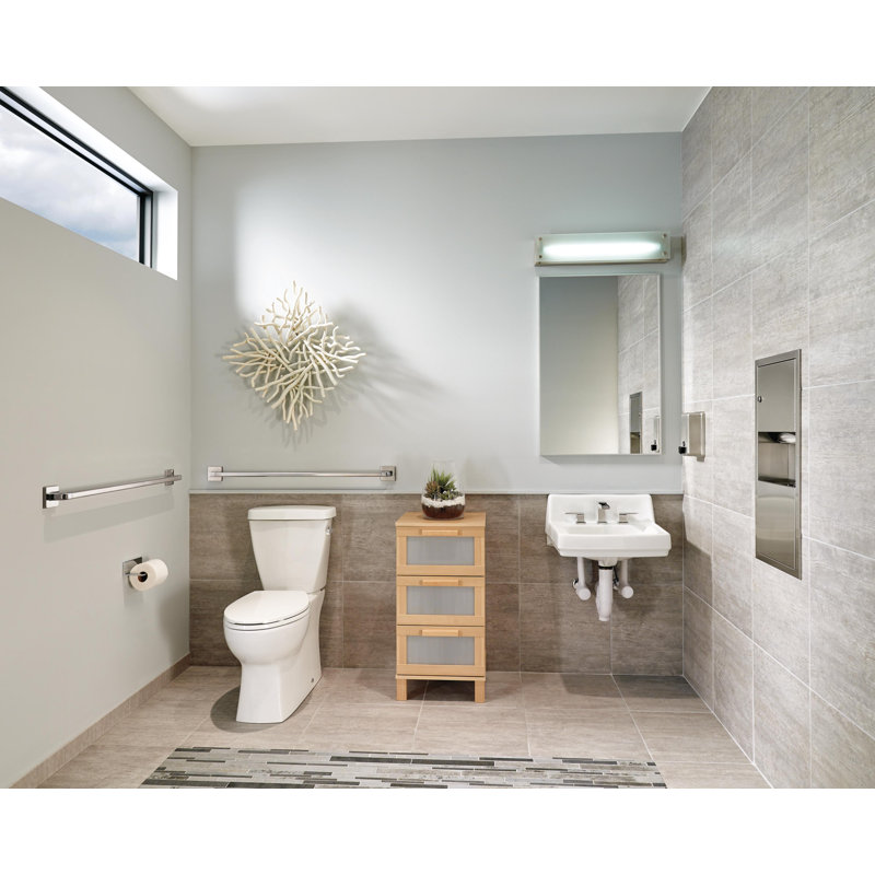 Robinet de salle de bain à large entraxe Ara avec bonde et technologie d'étanchéité DIAMOND ™, Chrome