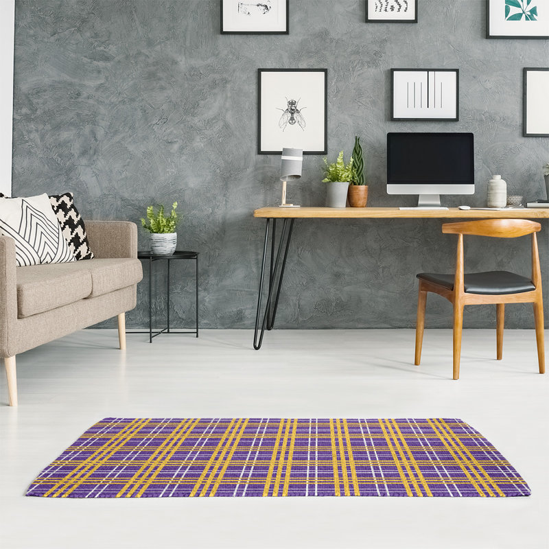 Tapis à carreaux mauve, Rectangle 2 pi x 3 pi