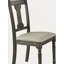 Ensemble de 2 chaises d'appoint en lin brun clair et gris vieilli