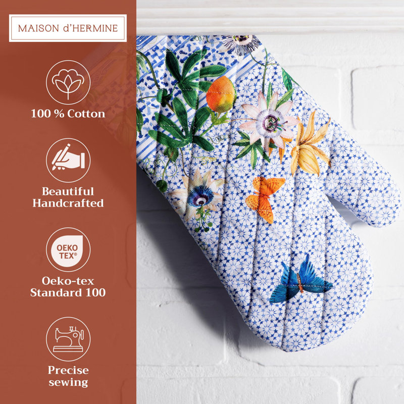 Gants de cuisine 100% coton 7 po x 13 po Maison d'Hermine