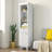 68" Slim Tower — Gold Accents & Triple Storage for Your Vertical Sanctuary-108624149