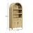 65" Tall Arched Storage Bookcase with Adjustable Shelves,Arched Cabinet with Drawer-1421478659