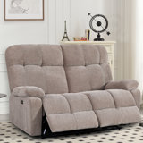 Reclining Loveseat, Velvet Fabric 2 Seater Recliner Sofa Couch, Double Recliner With Adjustable Footrest, Power Recline Couch With Usp Charge Port