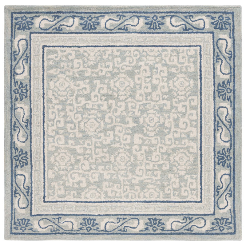 Edurne Hand Tufted Wool Oriental Rug, Square 6'