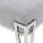 Banc d'appoint en velours rose - gris