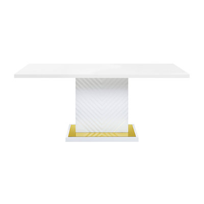 DINING TABLE W/PEDESTAL BASE