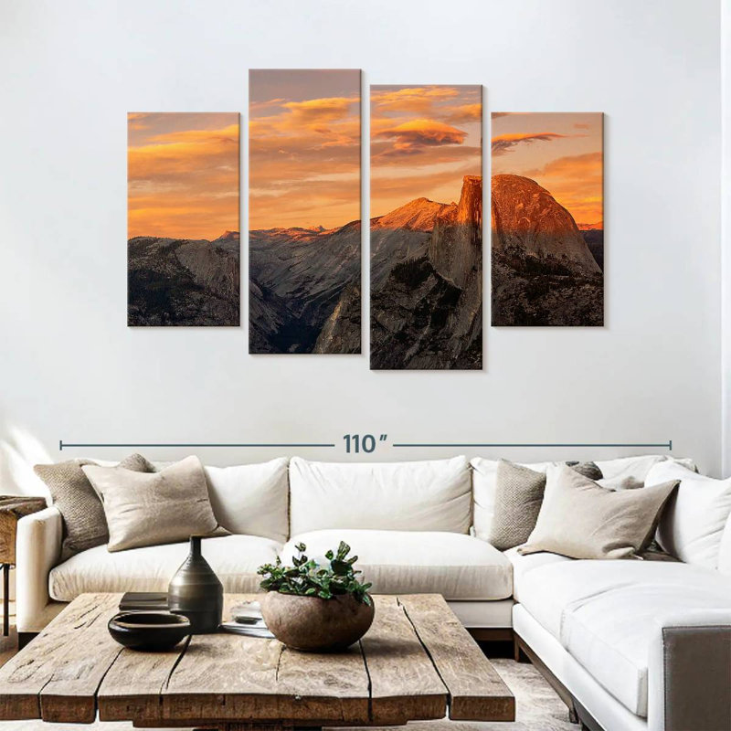 Alvord Yosemite Park Mountain Range, 54'' H x 84'' W