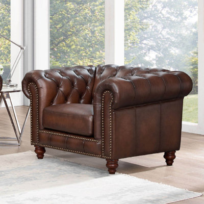 Fauteuil en cuir Alton