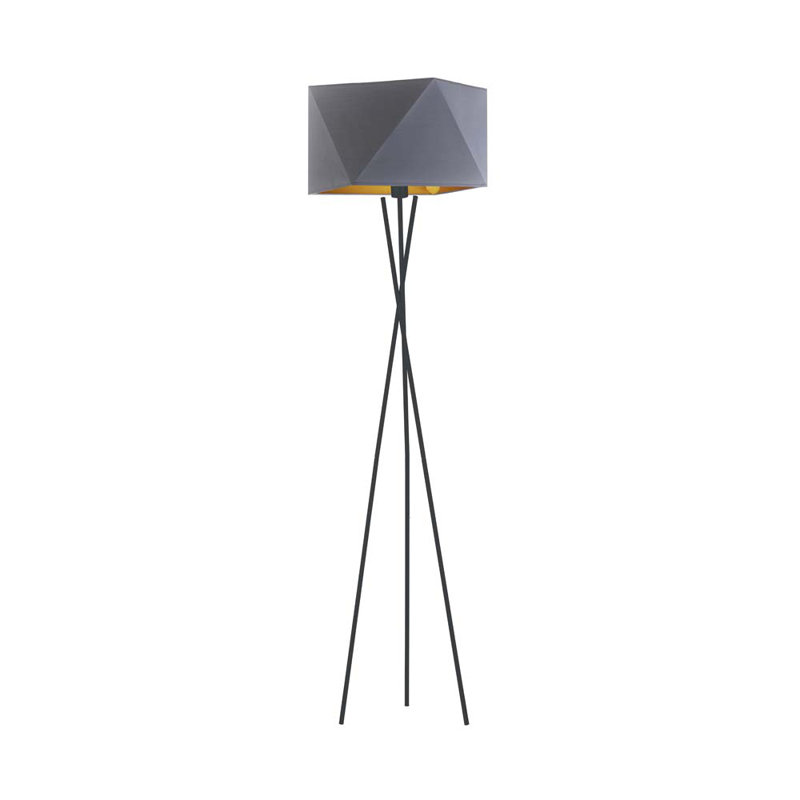 Fitzsimmons 163cm Tripod Floor Lamp, Grey, Black