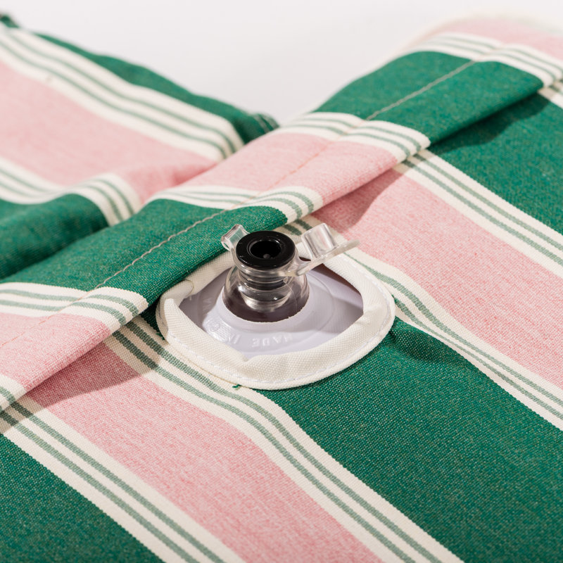 Inflatable Beach Pillow, Green/Pink