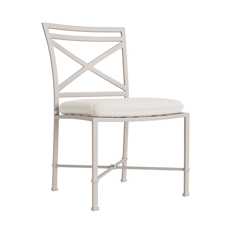 Venetian Outdoor Dining Side Chair, Fusion Natural, Tan, Dove Smooth