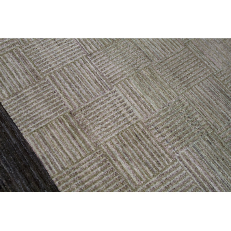 Tapis beige et brun de haute qualité noué à la main Gabbeh