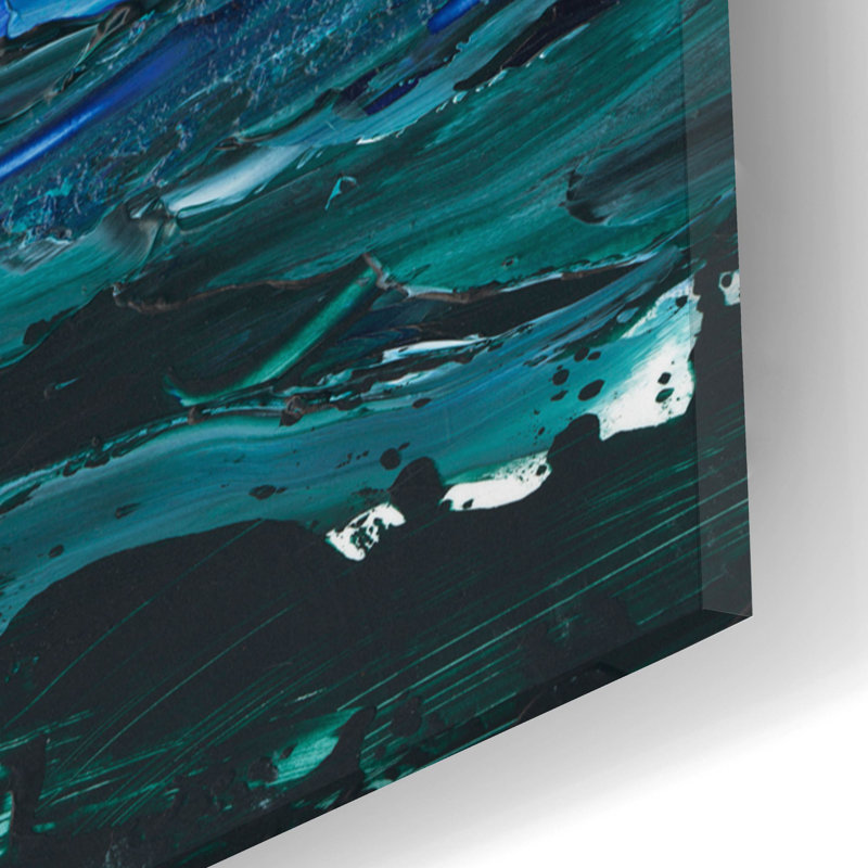 «Beneath The Sea Surface 2» par Ethan Harper, art mural en verre acrylique, H 24 po x l 16 po