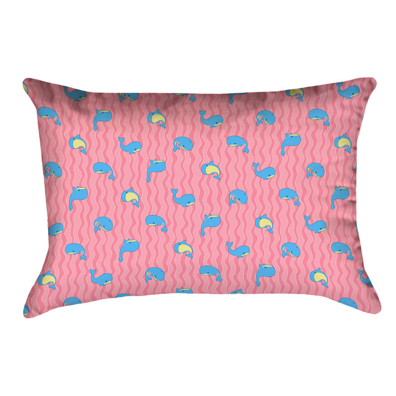 Coussin Katelyn Elizabeth, Rose / bleu, Simili daim