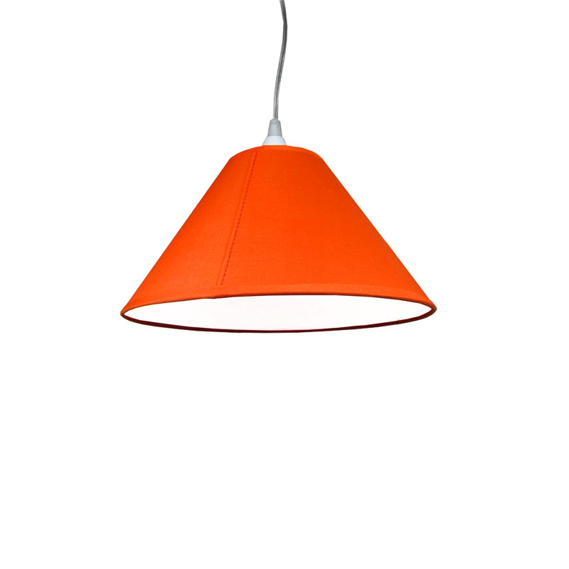 18cm H Cotton Empire Lamp Shade ( Screw On ), Orange