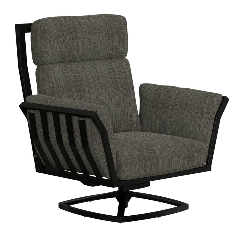 Aris Outdoor Rocker Chair, Carbon Black, Flagship Stone Sunbrella®