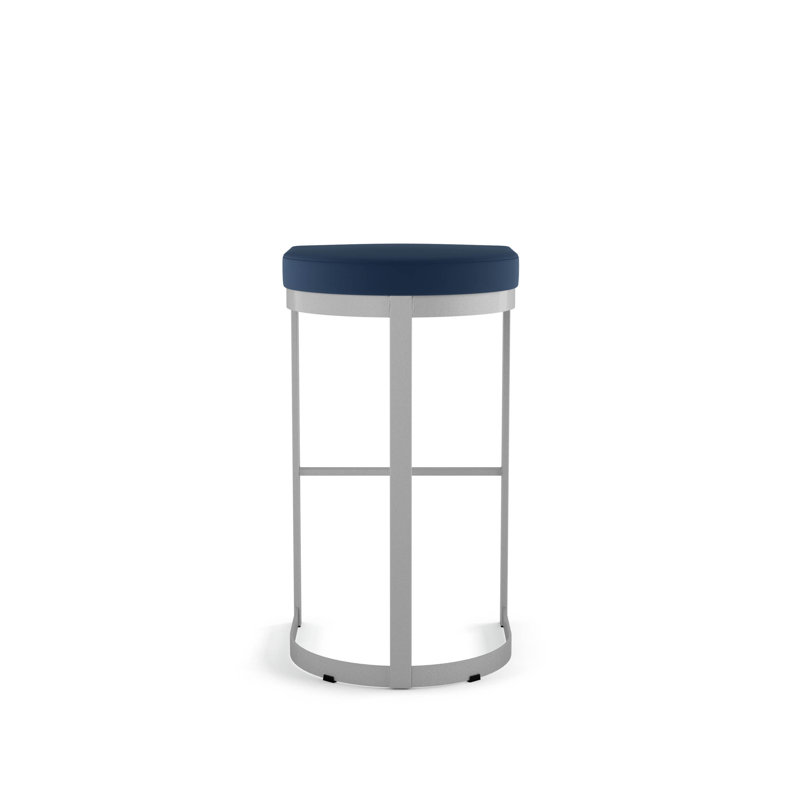 Tabouret de bar et de comptoir sans dossier Karmen, Gris, Bleu, Tabouret de bar (siège d'une hauteur de 30,13 po)