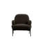 Fauteuil à oreilles élégant, anthracite, 33,5 x 31,5 x 20,9 pouces | Structure 100% contreplaqué, tissu 100% Teddy, facile à nettoyer, ressort en zigzag, pieds en métal | Sièges confortables pour le salon et le bureau-124933083