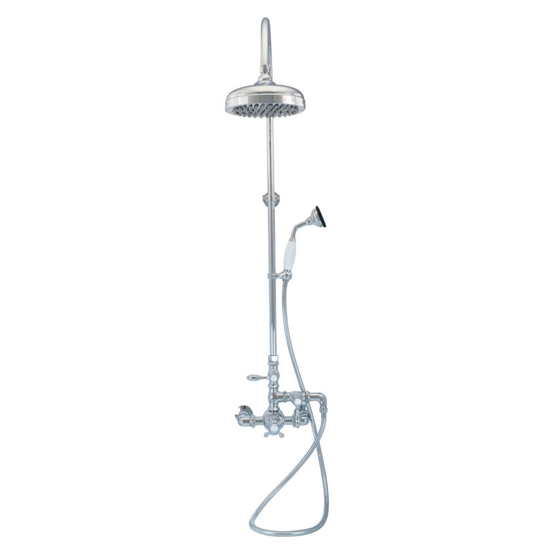 Exposed Thermostatic Shower System and Hand Shower (P1088) by Strom Living, Chrome