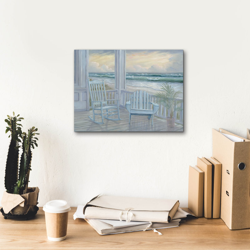 "Epic Graffiti" Coastal Porch 2 "par Georgia Janisse, art mural sur toile, 16 po x 12 po