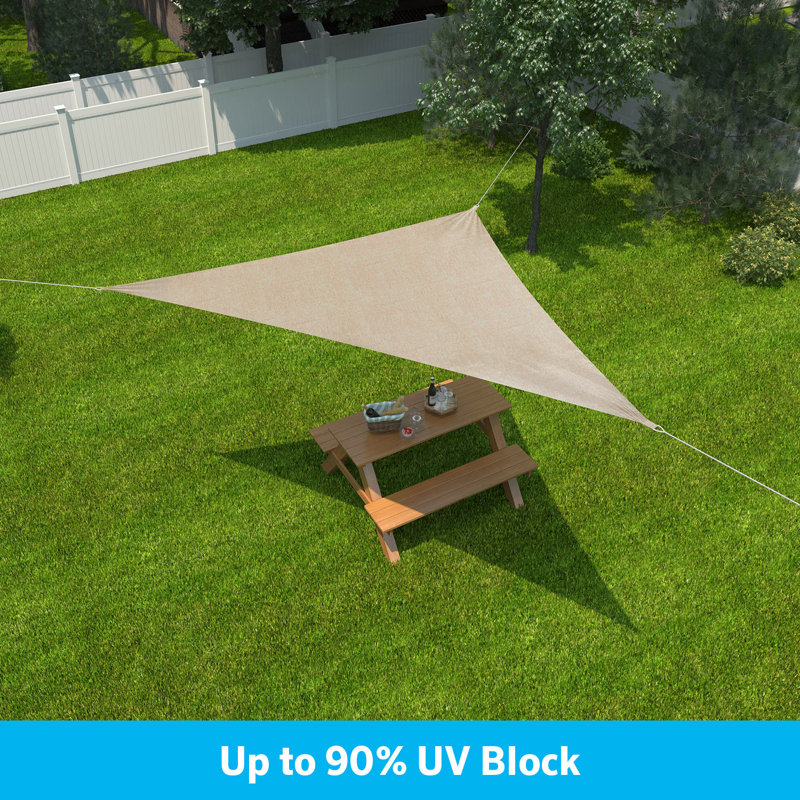 142" x 142" Triangle Shade Sail, Pebble