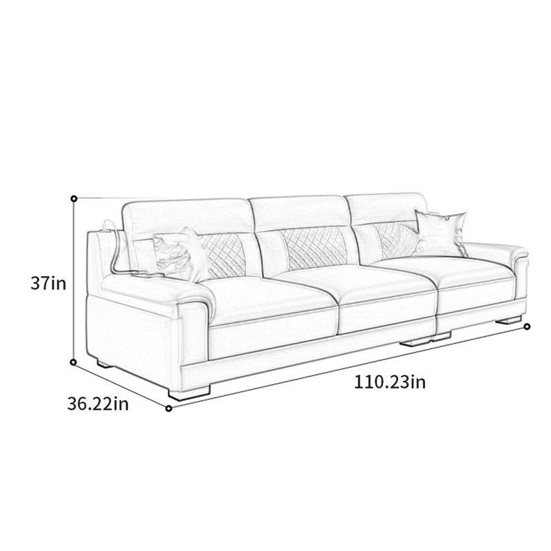 Marcucci, 3, 37" H x 110.23" W x 36.22" D