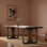 Table de salle à manger rétro en bois massif de style chinois
