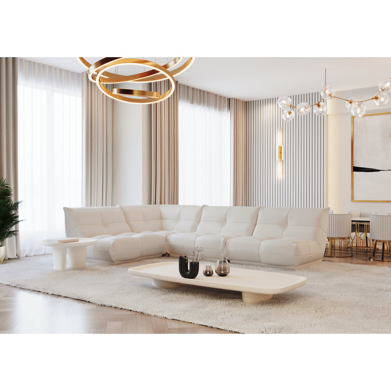 Grand Right Corner Sofa, Cream, Left Hand Facing