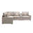 Nolan 106"W Beige Linen Fabric 6Pc Reversible Sectional Sofa With A USB, Charging Ports, Cupholders, Storage Console Table And Pillows And Interchangeable Legs-750752514
