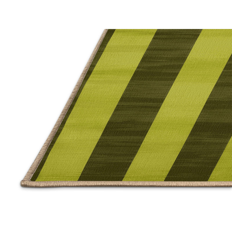 Machine Washable Checkered Brown Area Rug, Square 3'