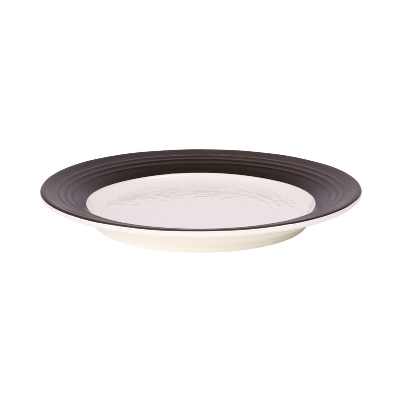 Durango Formal 9" Melamine Salad Plate, Antique White/Chocolate