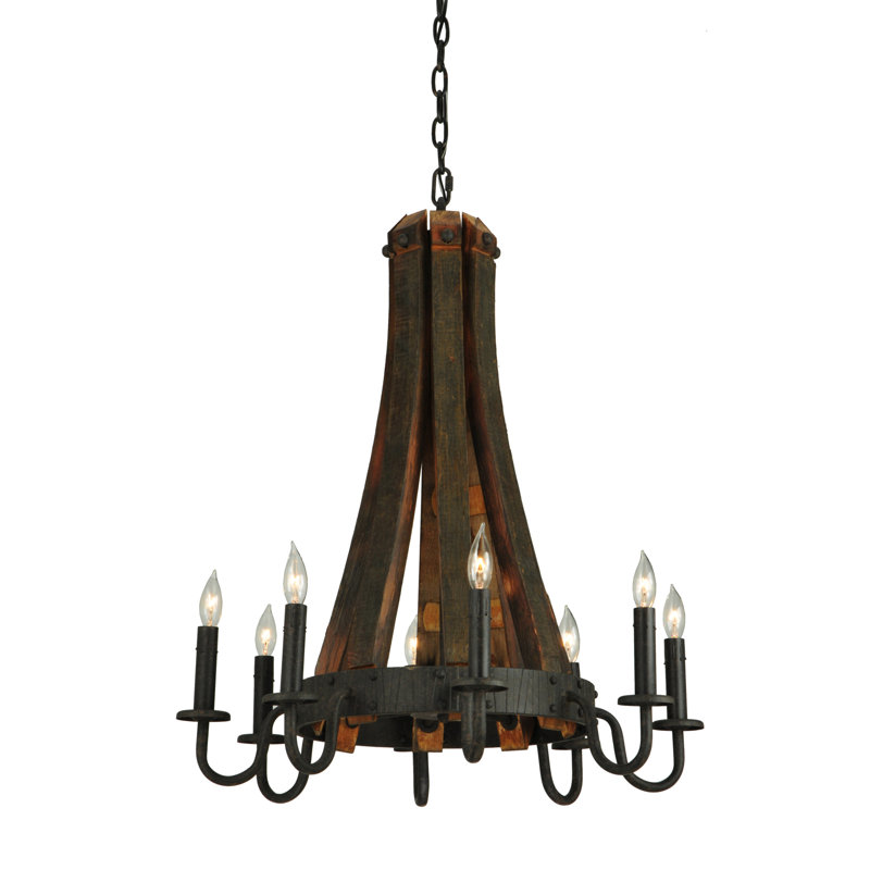 Greenbriar Oak 8 - Light Chandelier