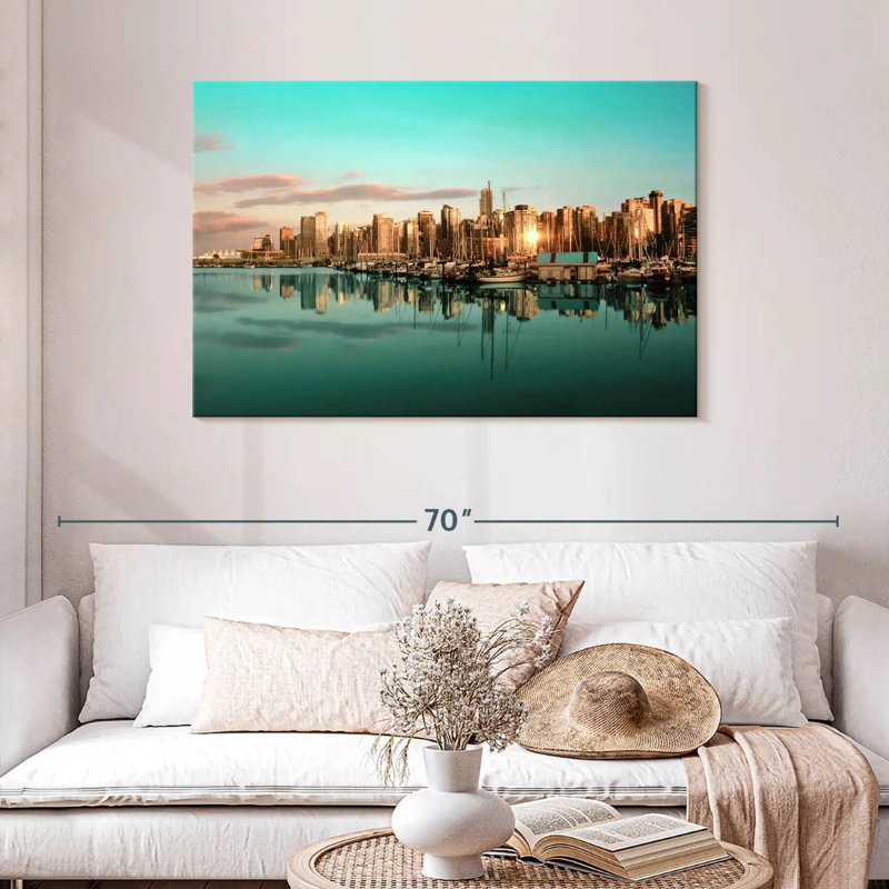 Nicci Vancouver Skyline At Sunset, 30" H x 45" W