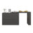 360° Rotating Bar Table Multifunctional Storage Cabinet With Glass Door-2132585977