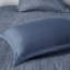 Édredon 7 pièces imprimé bleu marine avec bourre confortable-116011288