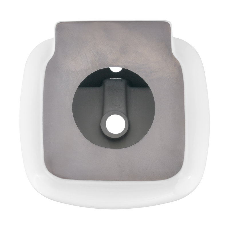 Carre 18" White Ceramic Wall-Mount Bathroom Sink