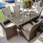 Zayd 6 Seat Rectangular Rattan Dining Set - with Ice Bucket-37851760