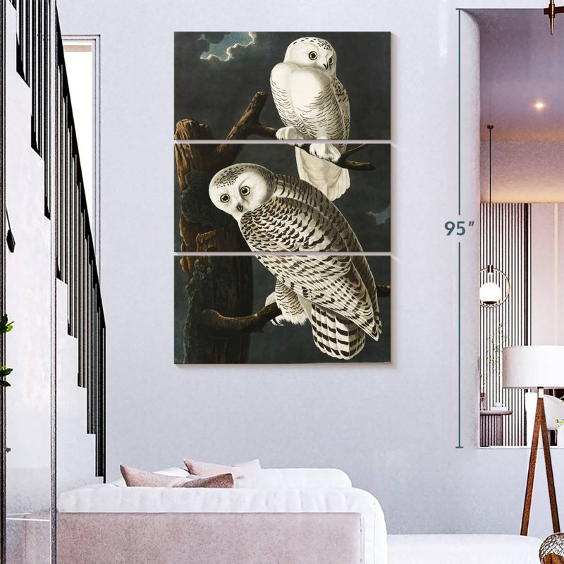Brampt Snowy Owls, 74" H x 48" W